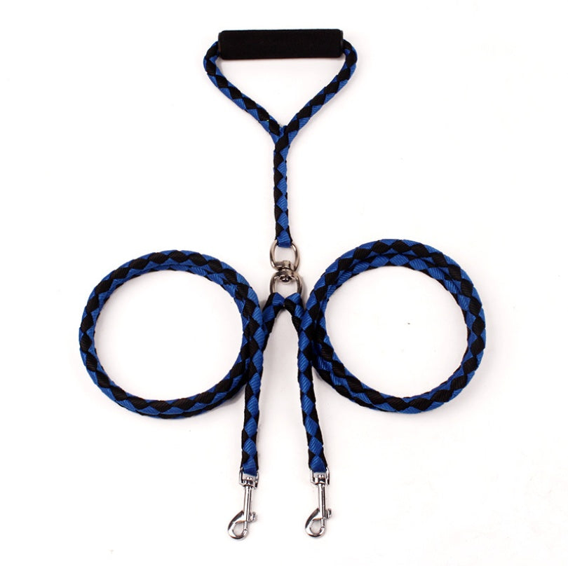Strong Double-Ended Braided Leash for Dogs