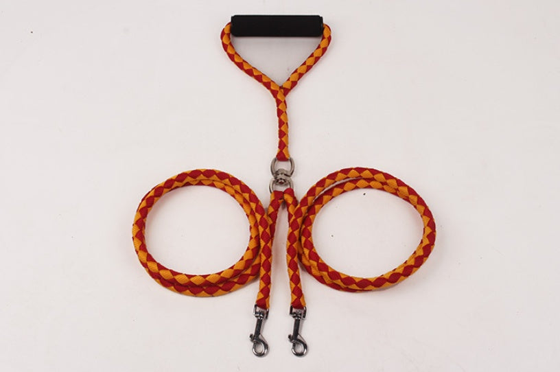 Strong Double-Ended Braided Leash for Dogs