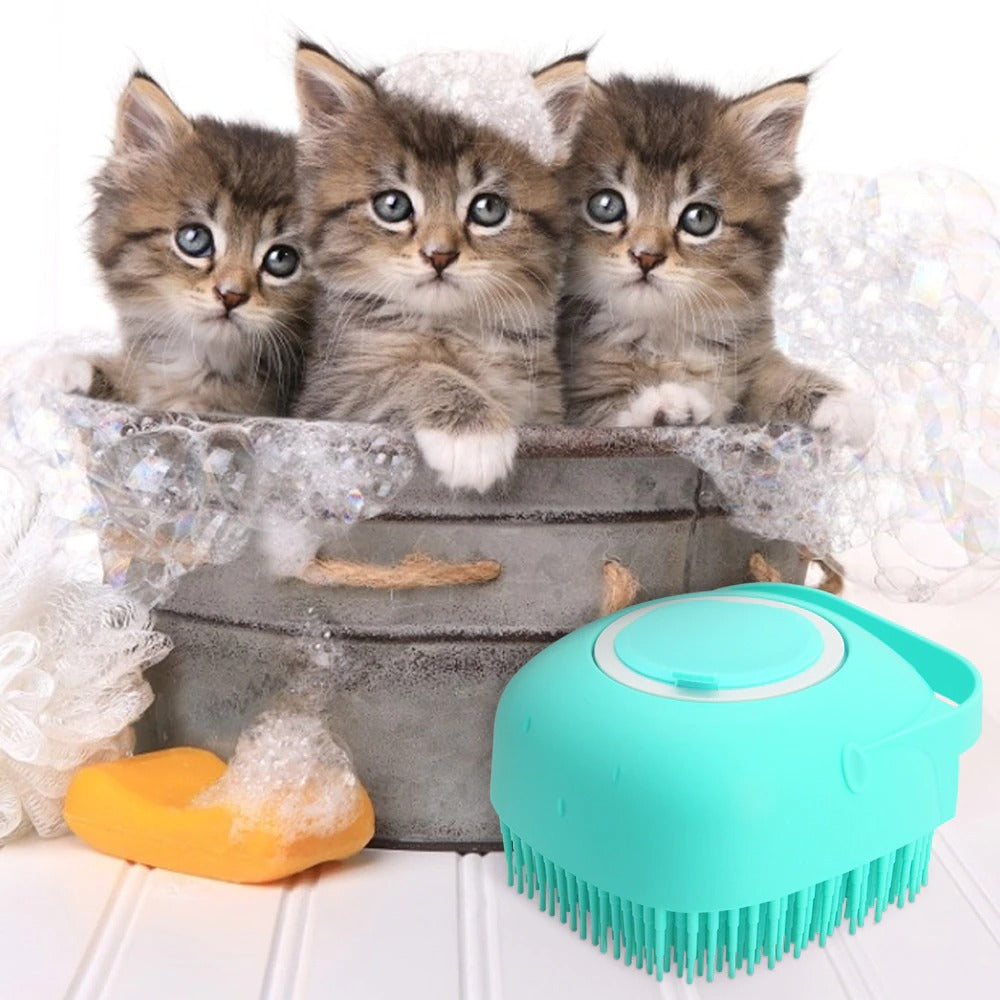 CUIZBEE Cat and Dog Bath Brush for Gentle Grooming