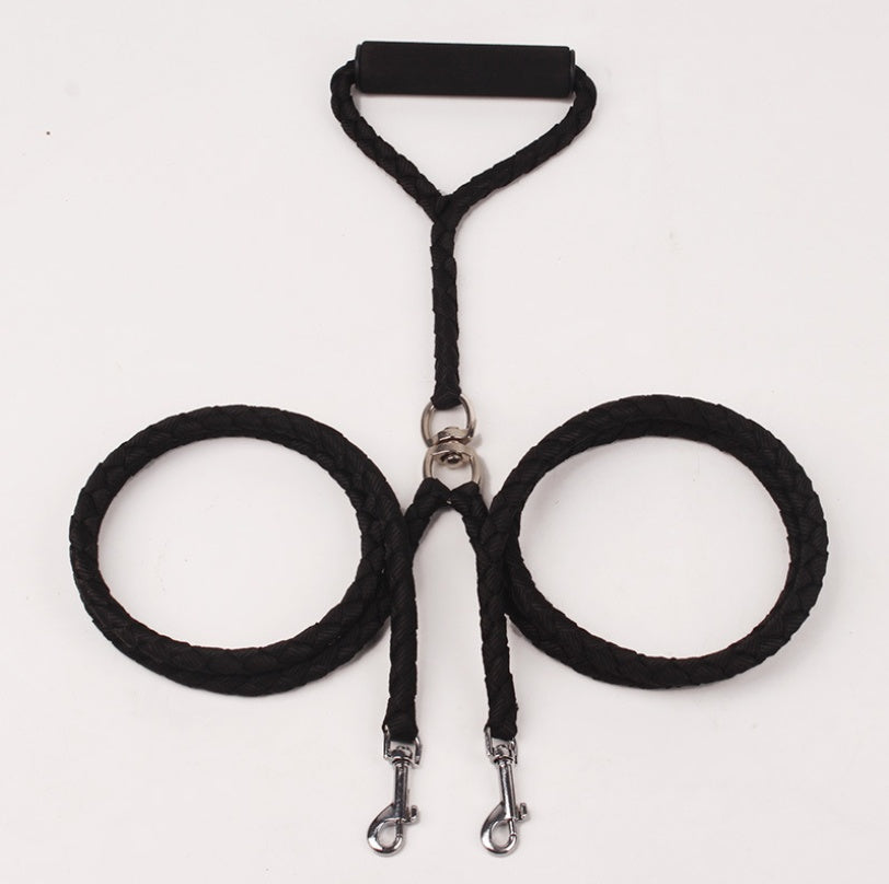 Strong Double-Ended Braided Leash for Dogs