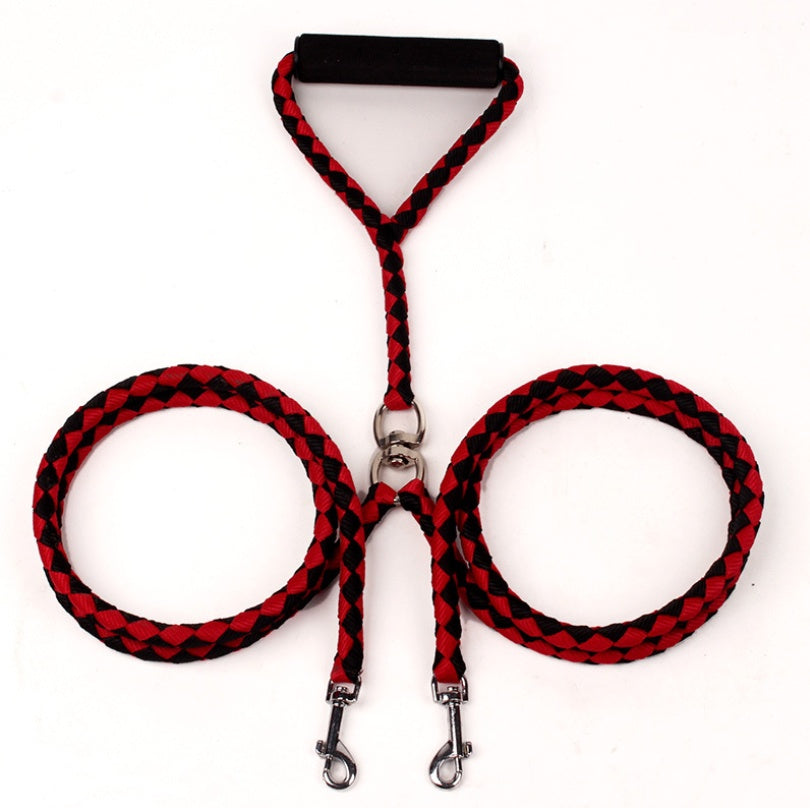 Strong Double-Ended Braided Leash for Dogs