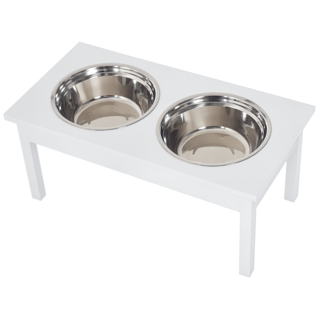 CUIZBEE Dog Bowl Wooden Elevated  Station for Comfortable Feeding, 23"