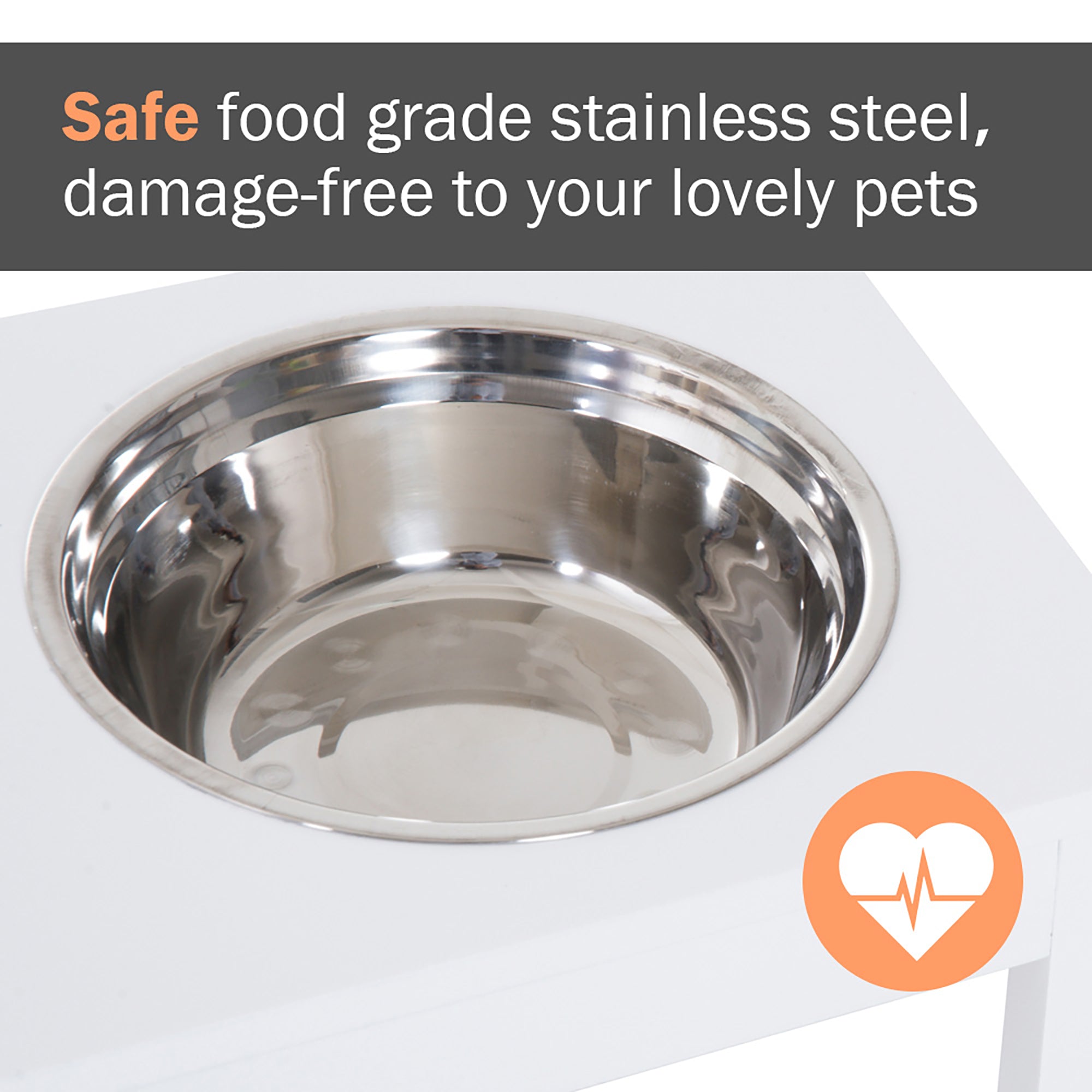 CUIZBEE Dog Bowl Wooden Elevated  Station for Comfortable Feeding, 23"