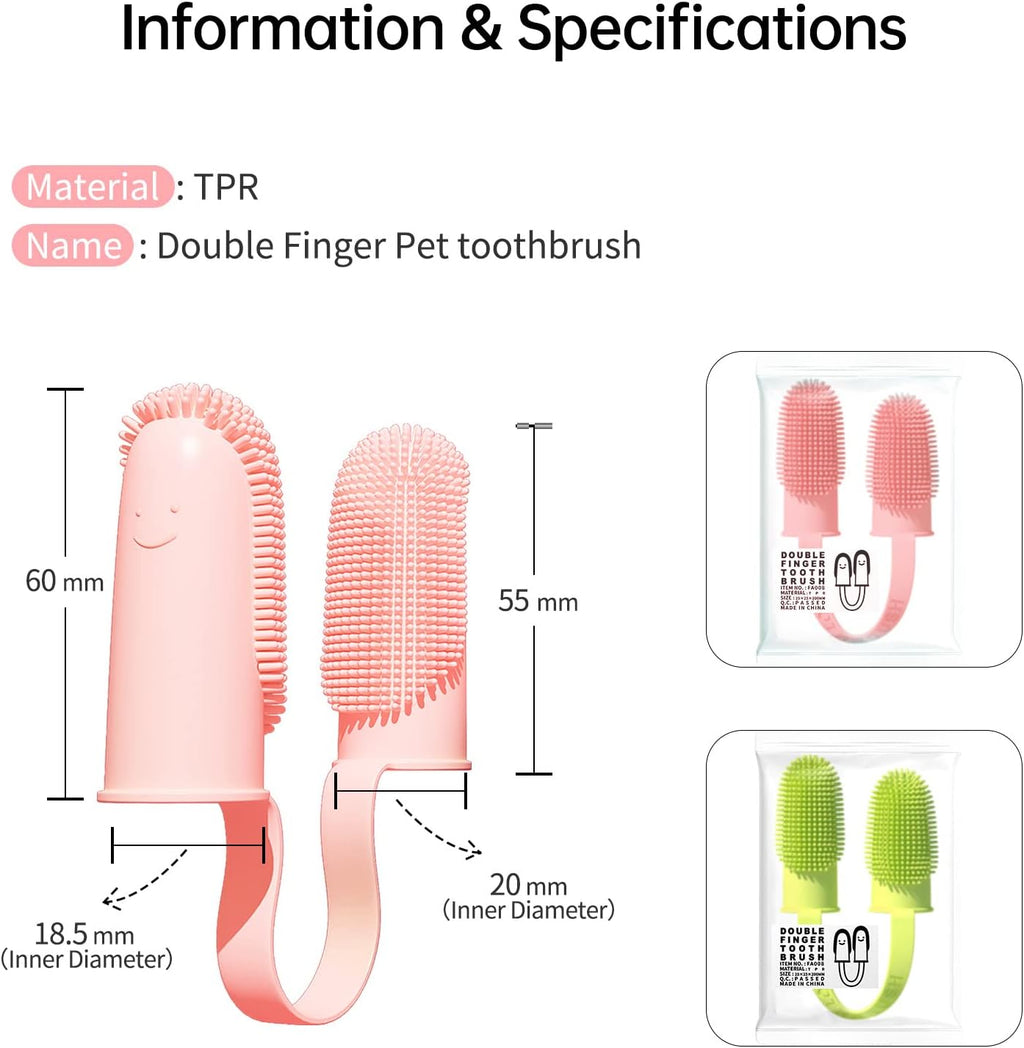 Simple Finger Toothbrush for Dogs, Cats, and Puppies