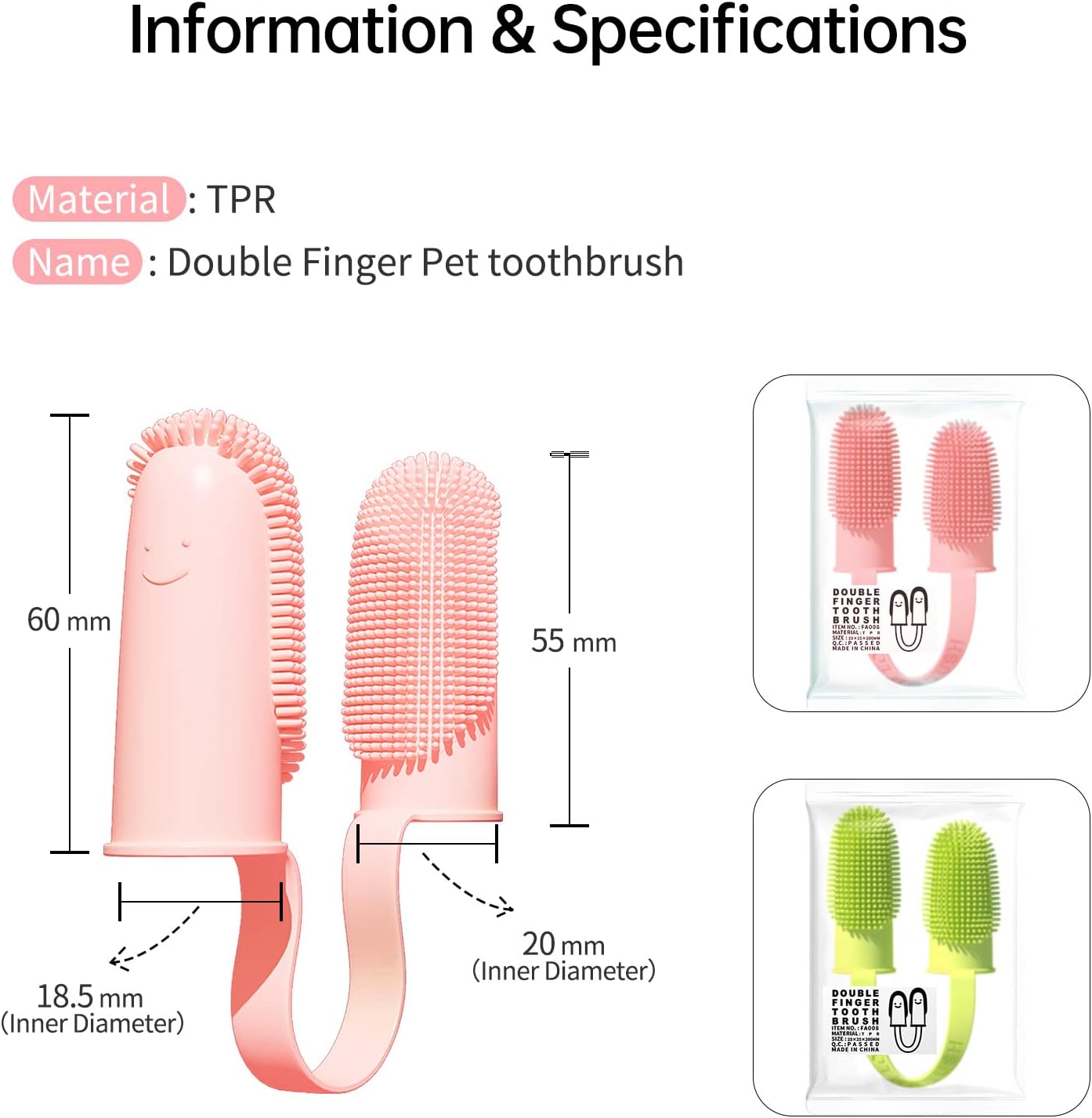 Simple Finger Toothbrush for Dogs, Cats, and Puppies
