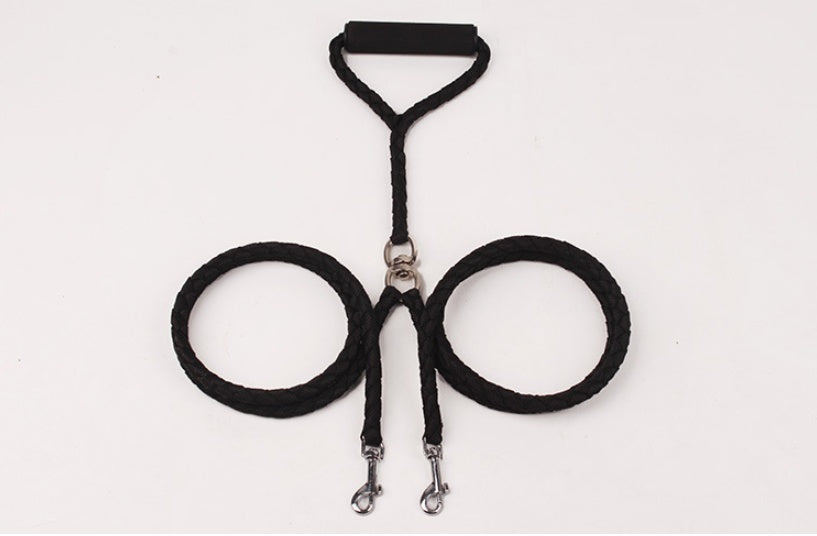Strong Double-Ended Braided Leash for Dogs