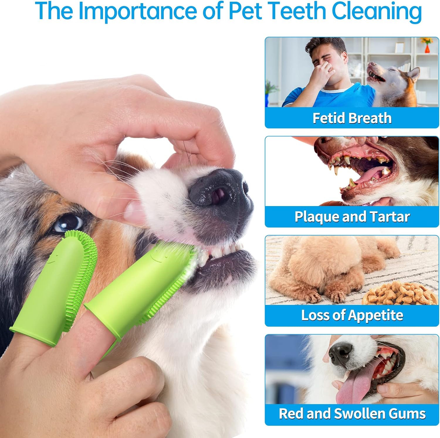 Simple Finger Toothbrush for Dogs, Cats, and Puppies